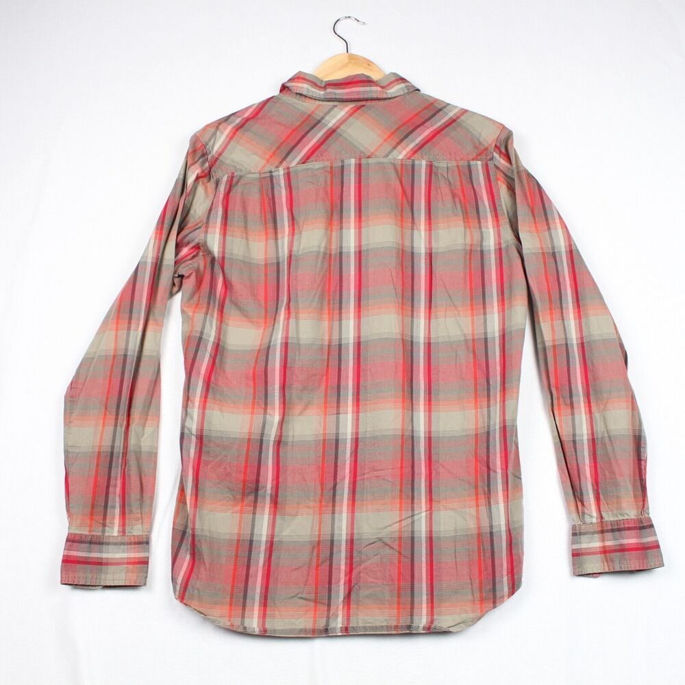 Merrell‎ Flannel Shirt Sz M Red Plaid Long Sleeve Button-Up Outdoors READ - Picture 7 of 8